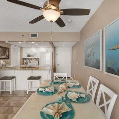 Dining Table and Seating for two at breakfast bar