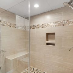 Large Walk-In Shower with Bench
