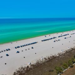 West view of beach from balcony