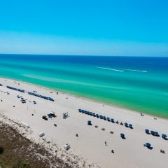 East view of beach from balcony