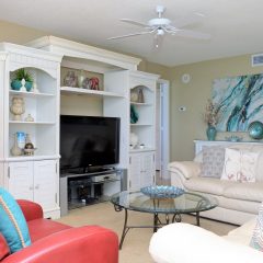 Living Room with Large Flat Screen TV