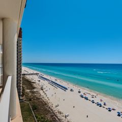 East view of beach from balcony