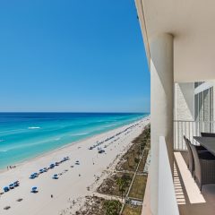 West view of beach from balcony