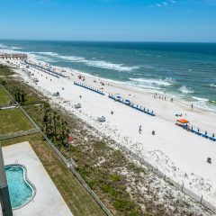 East view of beach as seen from balcony