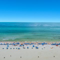 Front view of beach