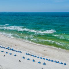 Front view of beach