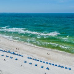 Front view of beach