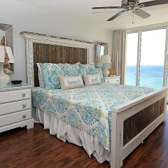 Gorgeous master suite with custom king-sized bed