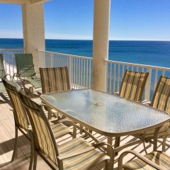 Balcony table with seating for 6